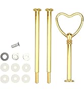 Happy Will 3 Tier 14" Heavy Metal Cake Stand Holder Fruit Plate Stand Fitting Hardware Rod with S...