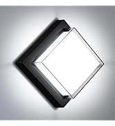 BIRITALO LED Porch Lights 12W 6500K Outdoor Wall Sconce Light Double-Layer Cover Aluminum Exterio...