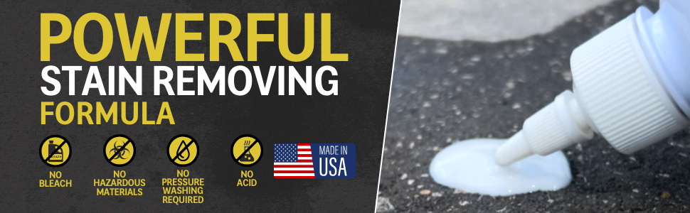 Powerful Stain Remover For Concrete Made In USA