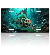 Punk Animal Style Premium License Plates - 0.4" Thick Durable Aluminum, Personalized Front Licens...
