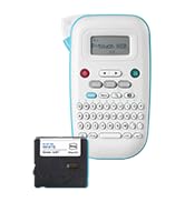 Brother P-touch PTN10 Label Maker, handheld shape with full QWERTY keyboard, 1 included label tape