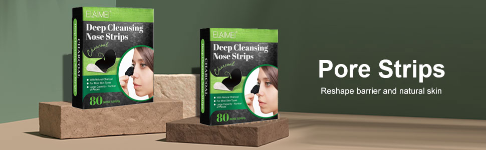 Charcoal Deep Cleansing Pore Strips Nose Strips Blackhead Removal Instant Pore Unclogging