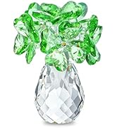 H&D HYALINE & DORA Crystal Flower Four-Leaf Clover Figurine Collectibles,Lucky Flower Gifts for M...