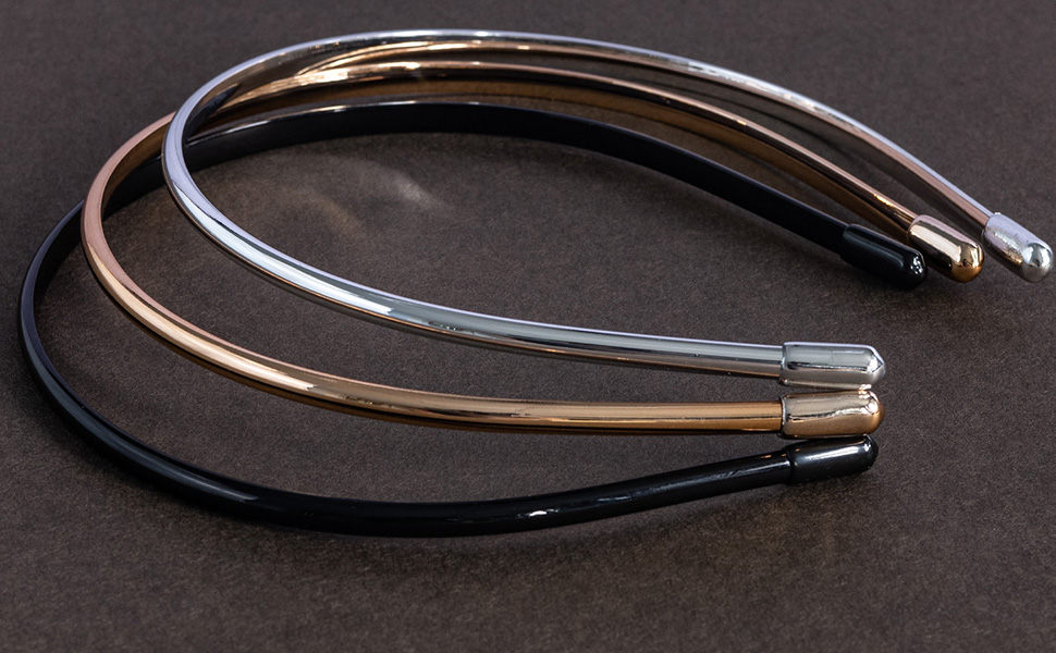 Gold and silver black hair band