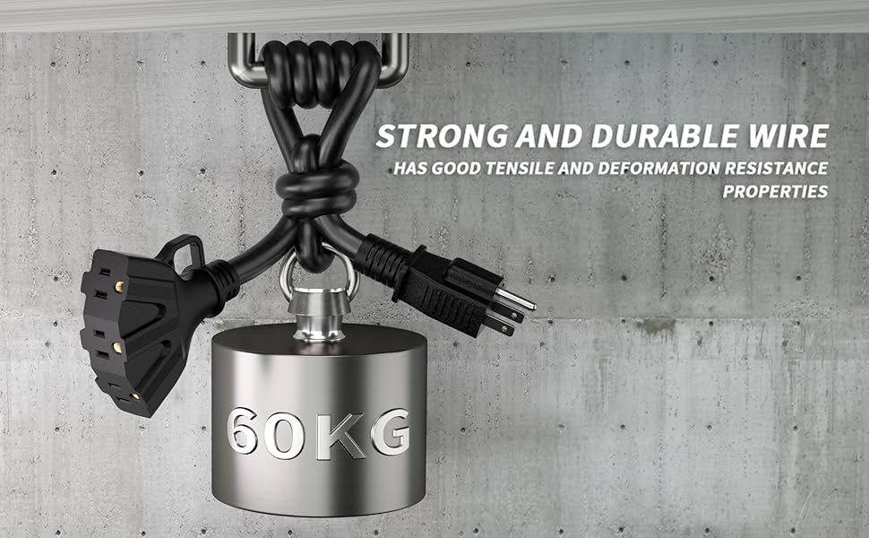 heavy duty extension cord with multiple outlets outdoor