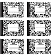 Oxford Jr. Composition Notebooks, Half Size, 4-7/8 x 7-1/2 Inches, Wide Ruled Paper, 80 Sheets, B...