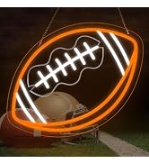 Football Neon Sign for Wall Decor,Football Led Neon Light Party Decoration,Dimmable Sports Neon S...