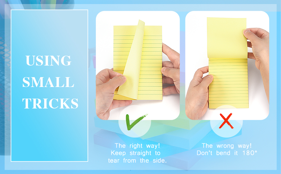 The usage method of sticky notes