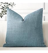 OTOSTAR Linen Throw Pillow Cover Set of 1 Decorative Square Pillowcases Cushion Covers 20x20 Inch...