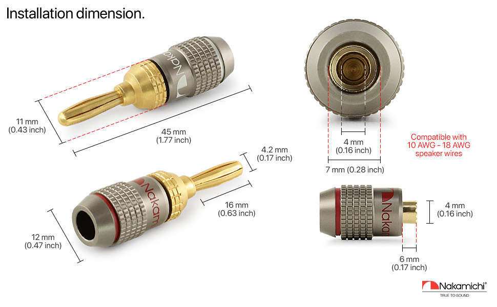Nakamichi FanLock Banana Plug