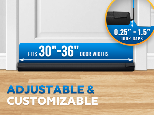 36 inch fits door gaps 0.25-1.5 draft stopper for noise