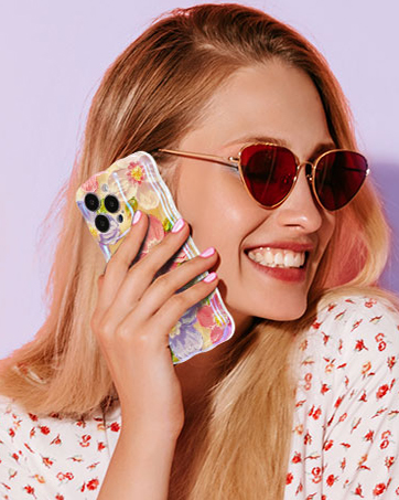 1-brand story-Colorful Retro Oil Painting Flower Laser Phone Case