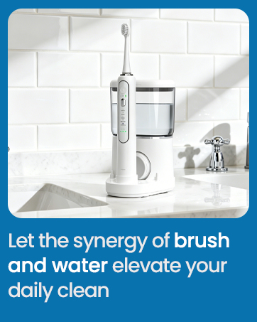 Let the synergy of brush and water elevate your daily clean.