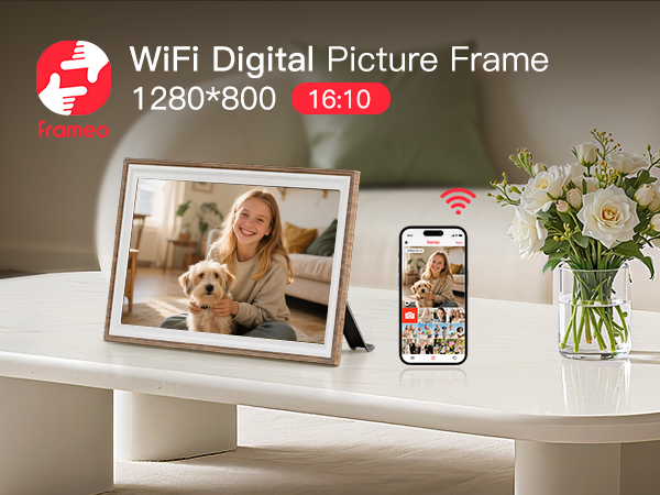 frameo digital frame wifi picture photo video share moment from phone