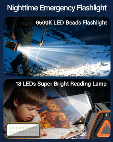 Multi Use Emergency Flashlight Radio