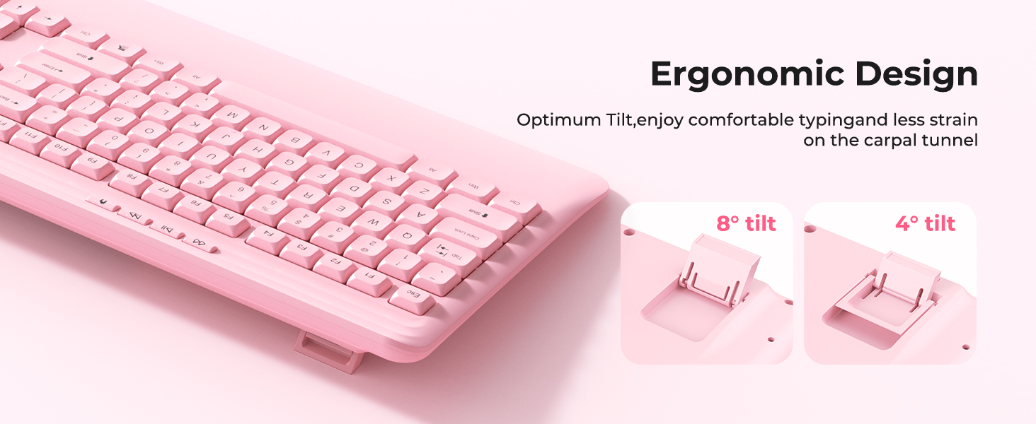 pink keyboard mouse set