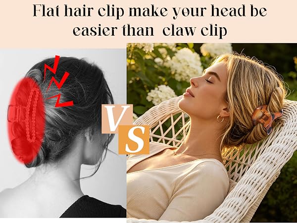 Unlike painful traditional clips, our flat design lets you lean back and relax comfortably.