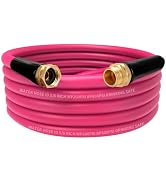 WELLUCK Water Hose Leak-proof 5/8"x25ft Garden Hose Flexible Anti-Kink with Male to Female Heavy ...