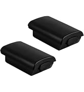 2Pcs Black AA Battery Plastic Hard Back Cover Case Protector for 360 Controller Plastic