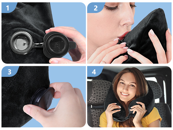How do I inflate the pillow? With the patented valve, the pillow inflates in just 3 seconds