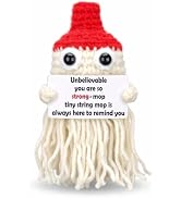 Easter Handmade Crochet Mop Encouragement Ornament Gift – Affirmation Desktop Decor for Friend Co...