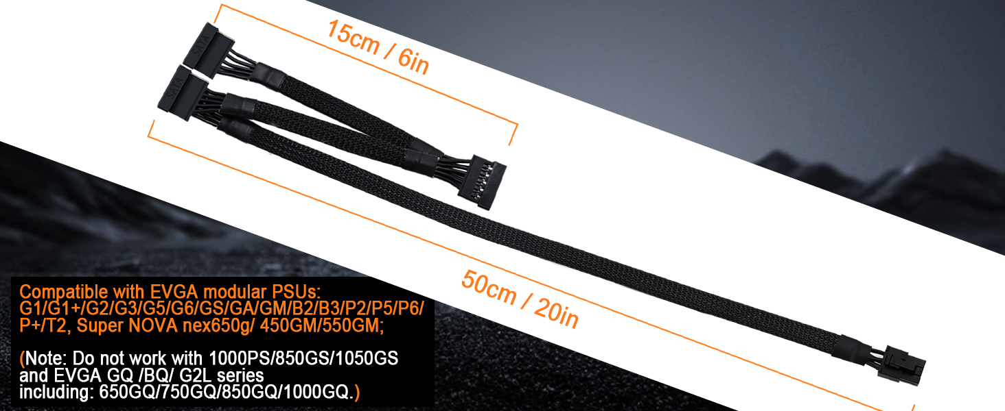SATA Power Cable for EVGA PSUs