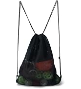 GSE19"x15" Mesh Drawstring Backpack Bag for Beach Toys, Sports Gym Gear, Backpacking, Camping Gea...