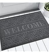 Yimobra Welcome Mat Outdoor Indoor, 29.5x17 All-Season Waterproof, All-Weather Heavy Duty Doormat...