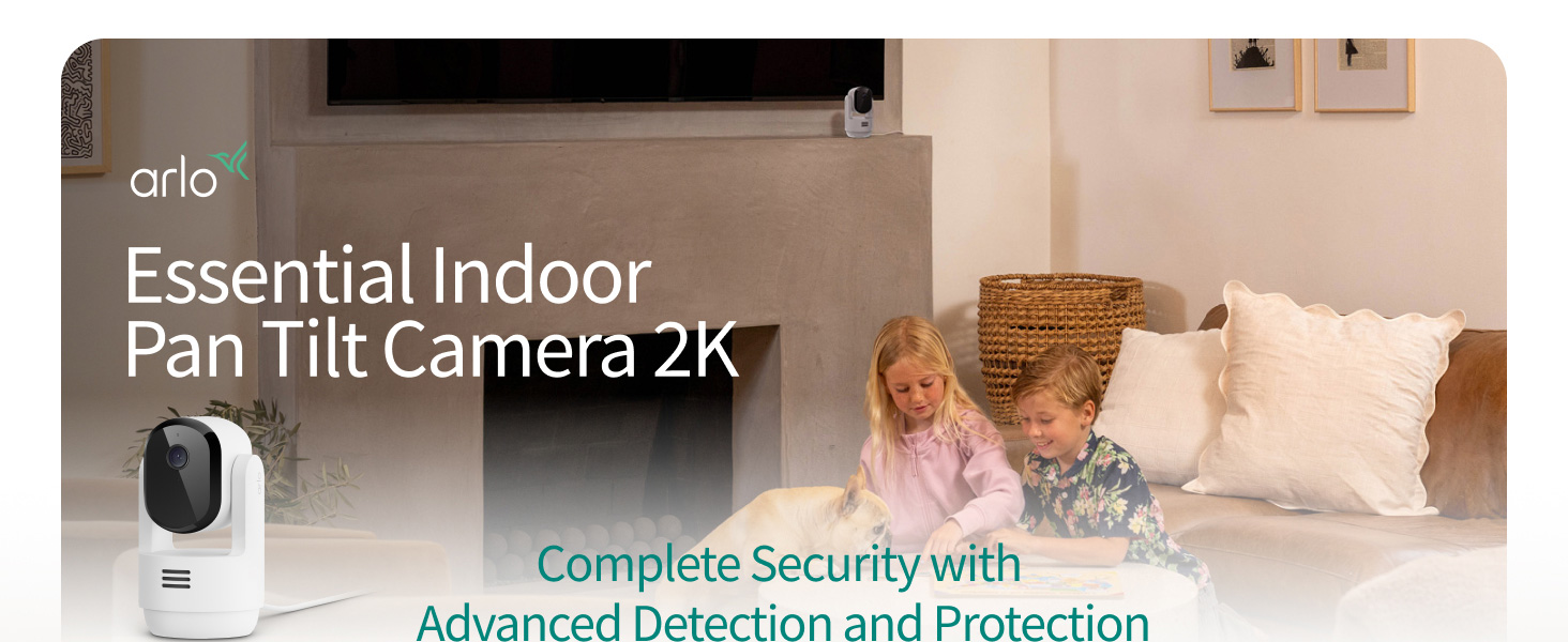 Arlo Essential Indoor Pan Tilt Camera 2K - 6 Months