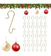 Naler 120 Pack Ornament Hooks Stainless Steel S-Shaped Hangers for Christmas Tree Decorations, Gold