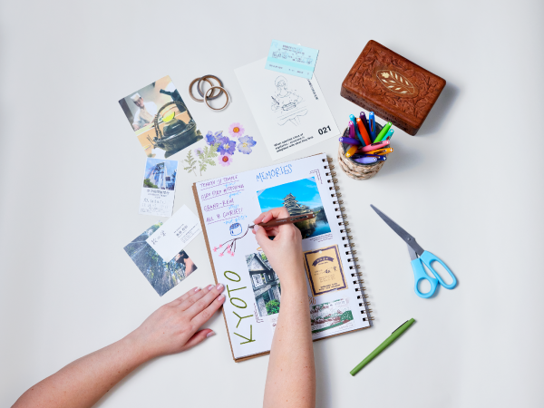 hand write paper mate flair pen scrapbook journal craft art travel teacher student kid activity nice