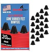 Cone Shaped Black Rubber Bumpers - 20 PC - Made in USA - Rubber Feet Spacers for Electronics, Com...