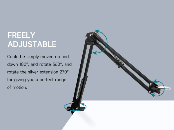 Mic boom arm for fifine am8 microphone Mic satnd compatible with am8 mic suitable for gaming