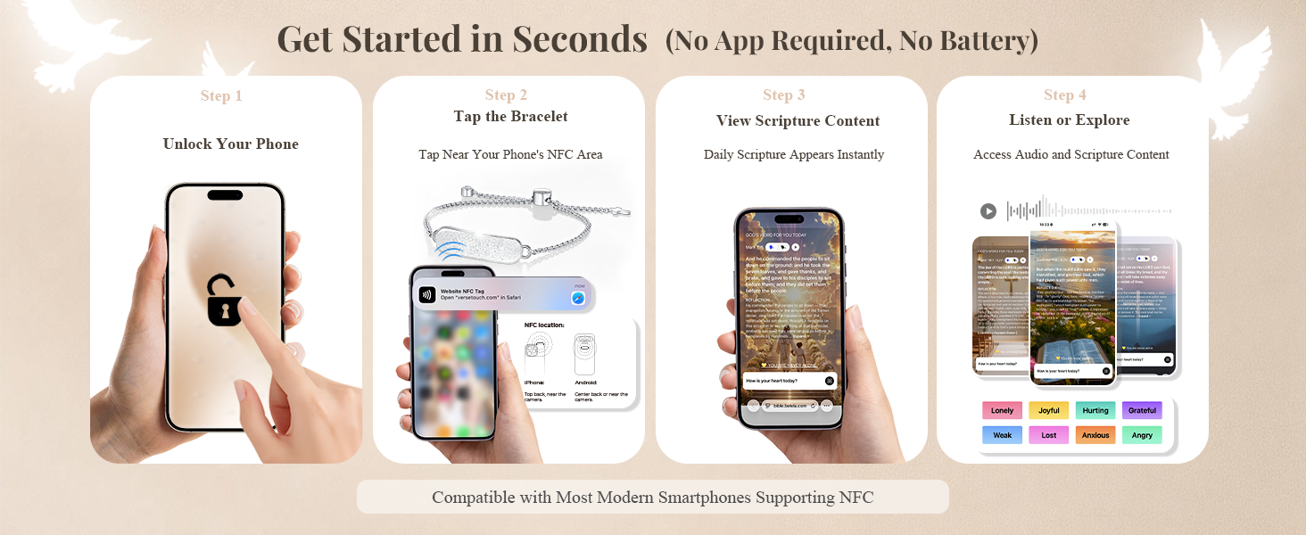 Get Started in Seconds (No App Required, No Battery)