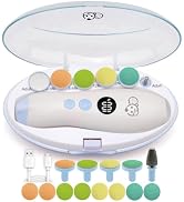 Royal Angels Rechargeable 22 in 1 Baby Nail Trimmer with LCD Display, Labeled Case, 13 Extra Pads...