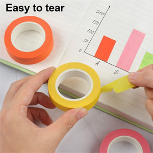 Colored Masking Tape, Kids Art Supplies Colored Tape, DIY Craft Tape, Colored Tape Rolls