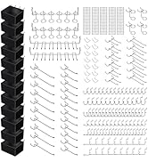 CAMMOO 280 Piece Pegboard Hooks Kit, with 16 Hook Types, Fits Both 1/8" and 1/4" Pegboards with 1...