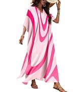 Nidoul Kaftan Dresses for Women Plus Size Bathing Suit Cover Up Long Swimsuit Coverup Swim Summer...