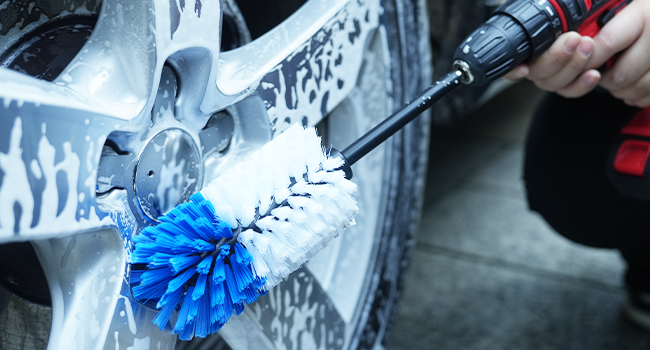 rim brushes for cleaning wheels