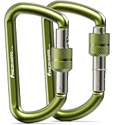 FresKaro 12kN Locking Carabiner Clips, Screw-Gate Lock, Heavy Duty 7075 Aluminium Material, Light...