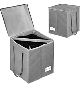 Boczif Clothes Hanger Organizer Bag-Rigid, Hanger Storage Containers with Lid and Handle, Large H...