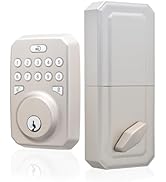 MiLocks Keyless Entry Door Lock with Keypad, Smart Deadbolt for Front Door, LED Backlit, Easy Ins...