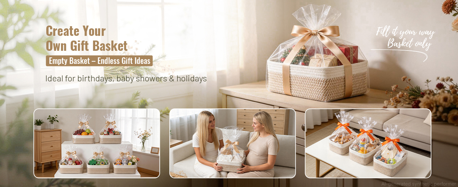 Small Woven Storage Baskets for Shelves