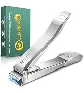 Nail Clippers for Men with Catcher, CLPPNA Heavy Duty Finger Nail Clippers Adult, Stainless Steel...