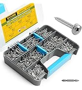 SVLING Wood Screws Phillips Modified Truss Head Assortment Kit 452PCS, Stainless Steel 410 Quick ...