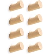 Optish Wood Wall Hooks for Hanging, 8 Pack Hat Hooks for Wall, Decorative Wall Hooks, Coat Hooks ...