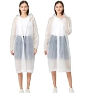 RUISHYY Rain Ponchos for Adults, Reusable EVA Rain Coats Waterproof Hooded Rain Jackets Rainwear ...