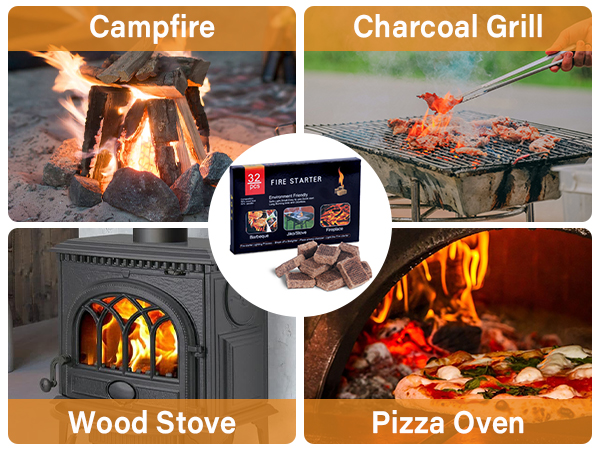32 Mini Square Charcoal Starters