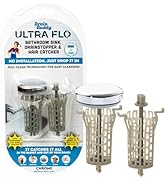 Drain Buddy Ultra Flo- 2 in 1 Bathroom Sink Stopper & Hair Catcher W/Patented Pull Clean Technolo...
