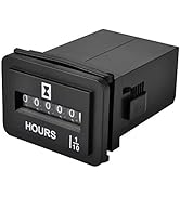 Jayron JR-HM001 Snap in Mechanical Hour Meter Rectangular Hour Meter for AC 110-250V Power Equipm...